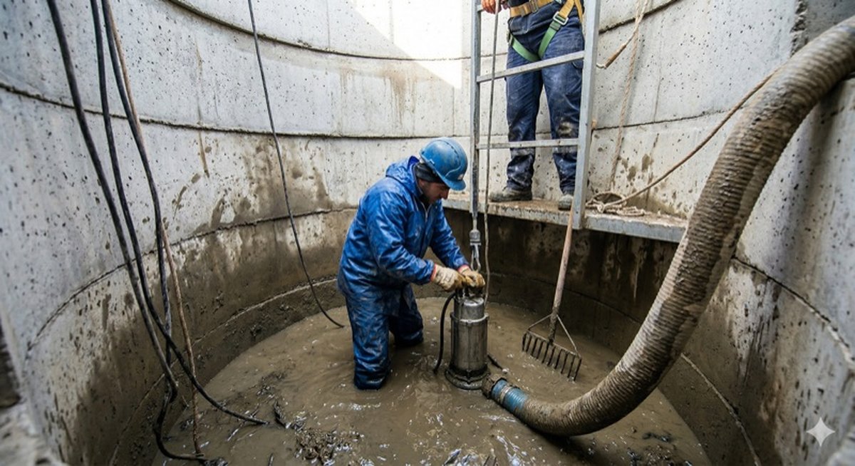 Kuyu temizliği çalışması